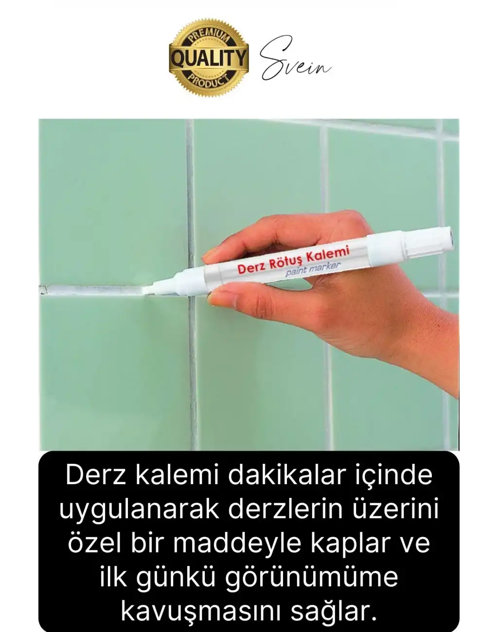 İkili Beyaz Derz Kalemi Fayans Arası Yenileme Rötuş Boya Dolgu Set Hızlı Kuruyan Kokusuz Kalıcı