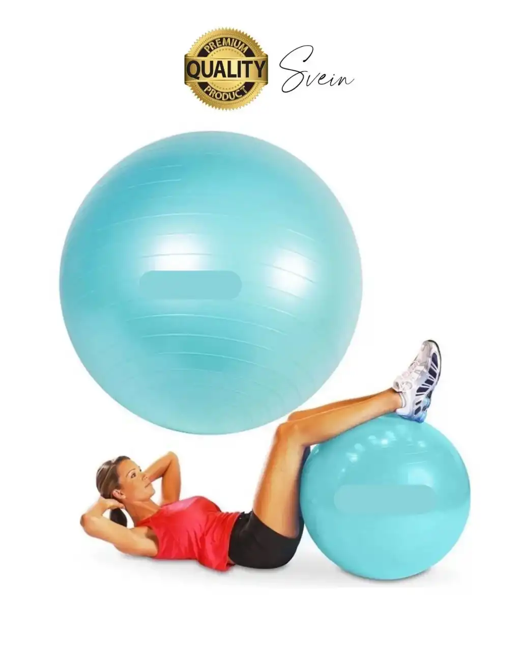 75 cm Yoga Pilates Topu ve Şişirme Pompası Hediye Denge Egzersiz Aerobik Jimnastik Reformer Spor Set