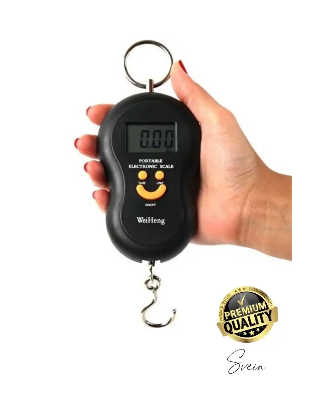 Premium Elektronik Çengelli Tartı El Kantarı Askı Mini Taşınabilir Terazi 40 kg Bagaj Ağırlık Ölçme