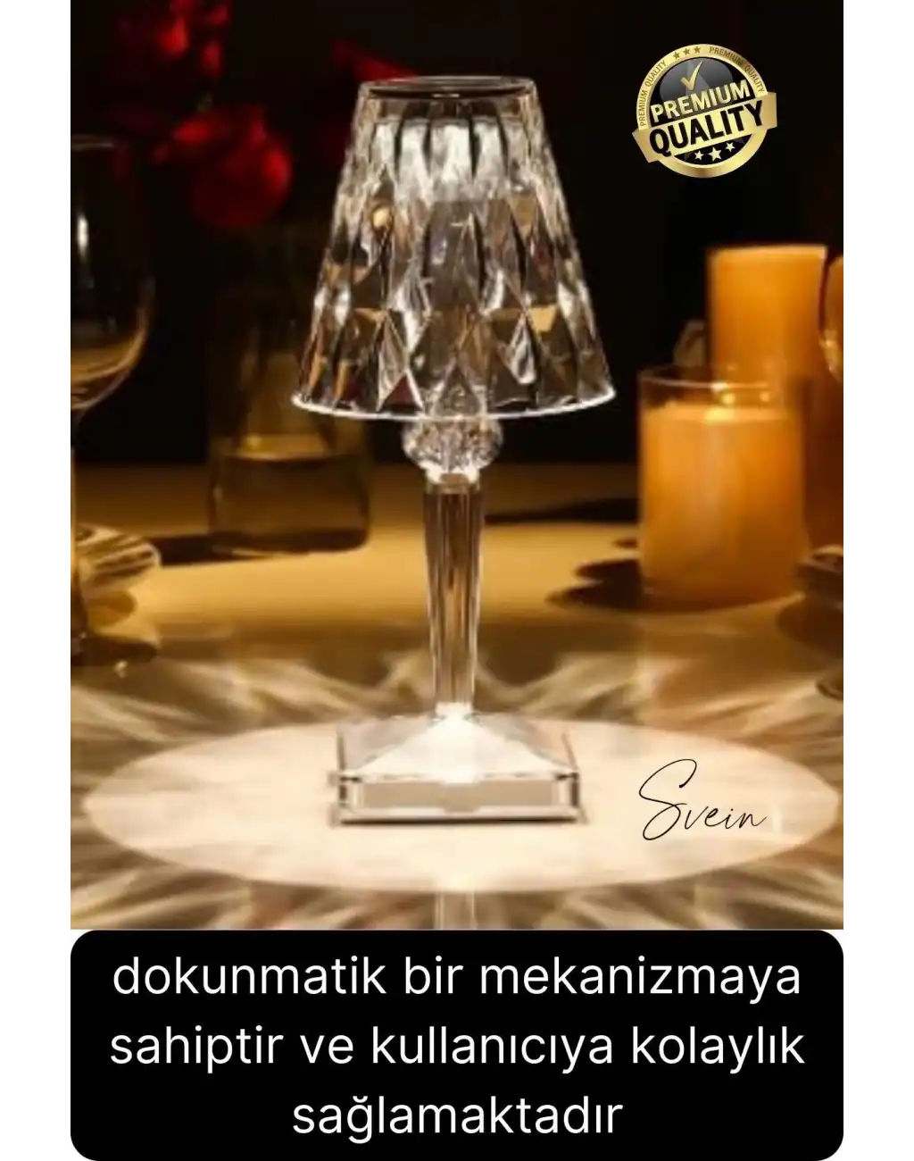 Premium Dimli 3 Işık Renkli Şarjlı Masa Lambası Led Abajur Dokunmatik Lambader Beyaz Günışığı