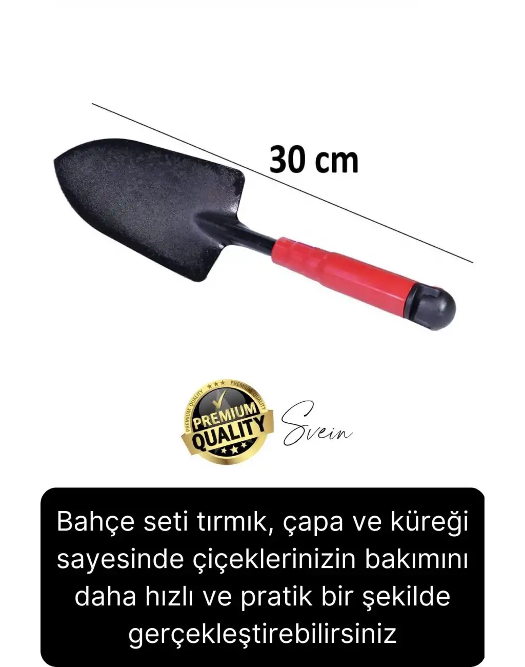 Premium 3lü Bahçe Seti Kürek Çapa Tırmık Meyve Sebze Bitki Ekim El Aleti Bağ Tarım Aracı Ekipmanı