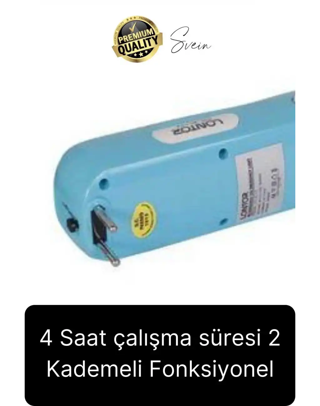 Premium Şarjlı 16 SMD Ledli 2 Kademeli Işıldak El Feneri Yüksek Aydınlatma Fonksiyonel Kamp Piknik