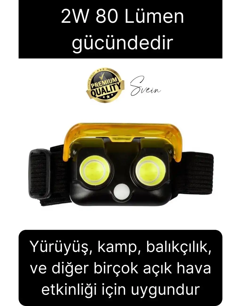 Premium Led Kafa Lambası Cob 80 Lümen Güçlü Aydınlatma Kamp Spor Tamirat Outdoor Ayarlı Fonksiyonel