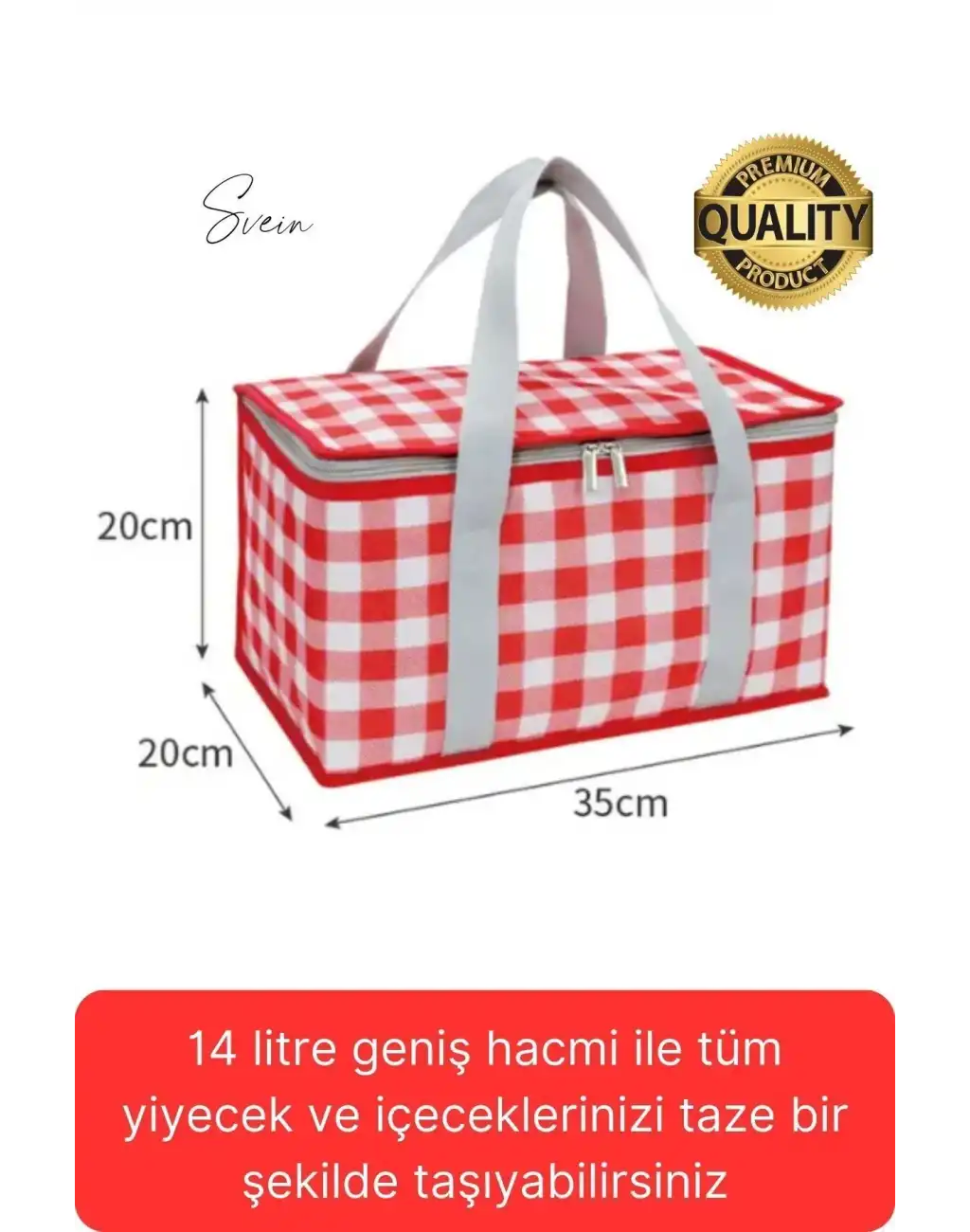 Premium Soğuk Sıcak Termal Piknik Kamp Çantası Yemek Taşıma Yalıtımlı Piknik Termos Buz Aküsü Hediye