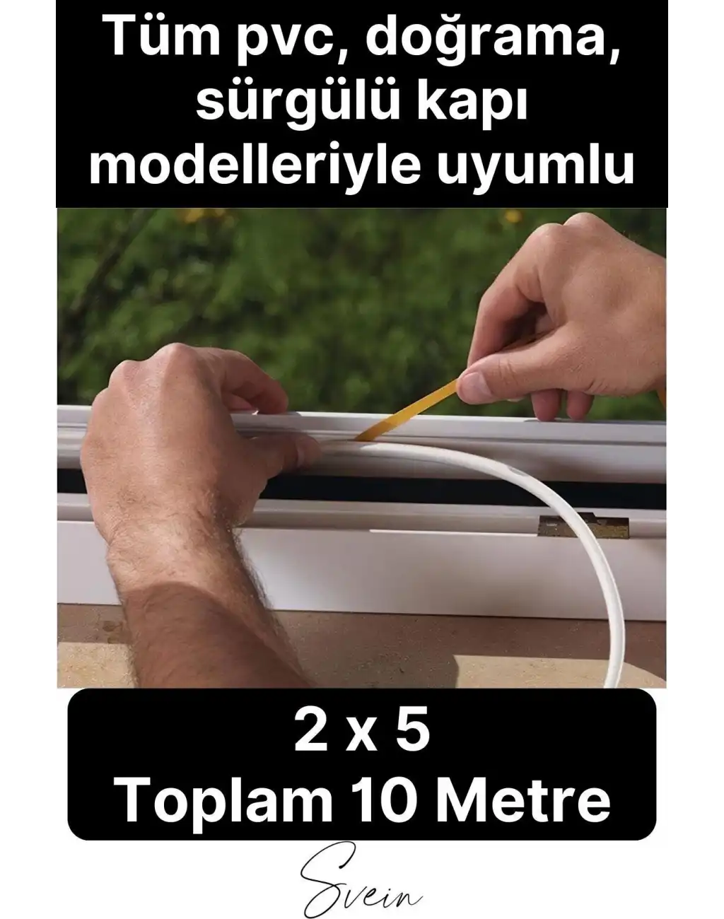 #Fitil Premium Kapı Pencere Soğuk Toz Geçirmez İzolasyon Fitili Kendinden Yapışkanlı Isı Yalıtım 2x5=10 mt