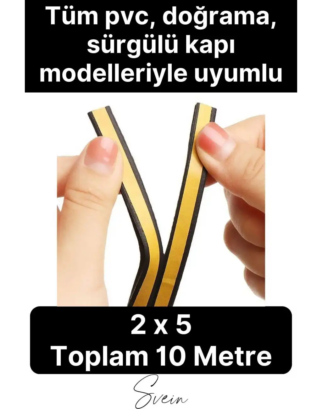 #Fitil Premium Kapı Pencere Soğuk Toz Geçirmez İzolasyon Fitili Kendinden Yapışkanlı Isı Yalıtım 2x5=10 mt