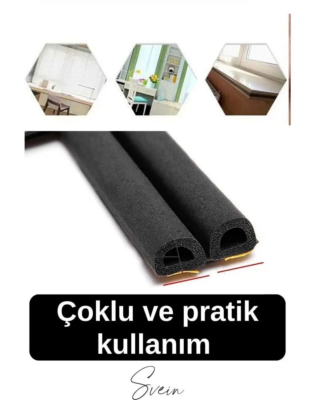 #Fitil Premium Kapı Pencere Soğuk Toz Geçirmez İzolasyon Fitili Kendinden Yapışkanlı Isı Yalıtım 2x5=10 mt