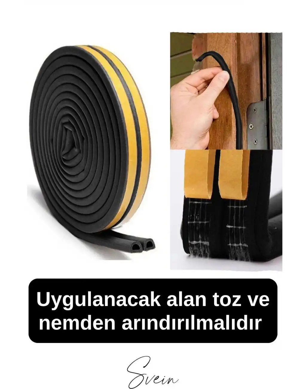 #Fitil Premium Kapı Pencere Soğuk Toz Geçirmez İzolasyon Fitili Kendinden Yapışkanlı Isı Yalıtım 2x5=10 mt