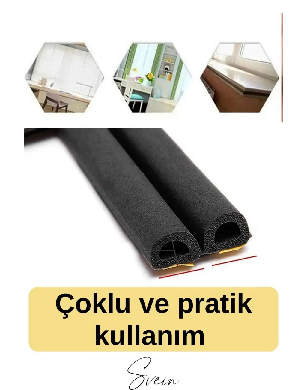 #Fitil Premium Kapı Pencere Soğuk Toz Sızdırmaz İzolasyon Fitili Kendinden Yapışkanlı Isı Yalıtım 2x5=10 mt