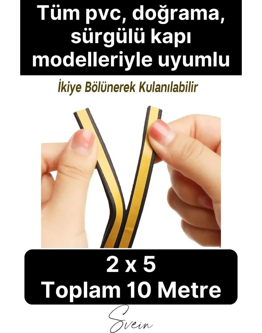 #Fitil Premium Kapı Pencere Soğuk Toz Geçirmez İzolasyon Fitili Kendinden Yapışkanlı Isı Yalıtım 2x5=10 mt