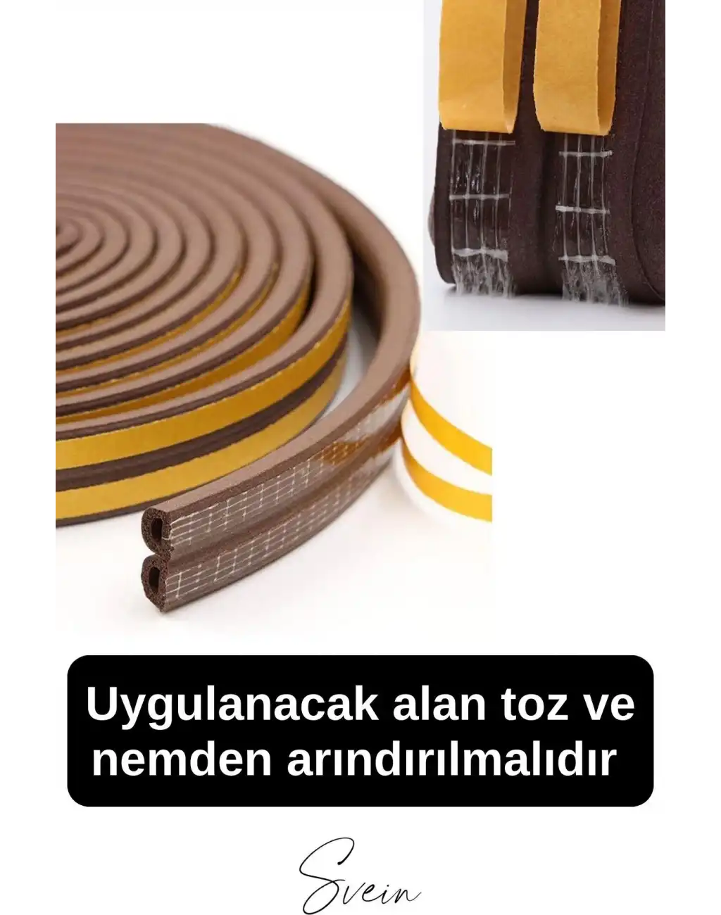 #Fitil Premium Kapı Pencere Soğuk Toz Geçirmez İzolasyon Fitili Kendinden Yapışkanlı Isı Yalıtım 2x5=10 mt