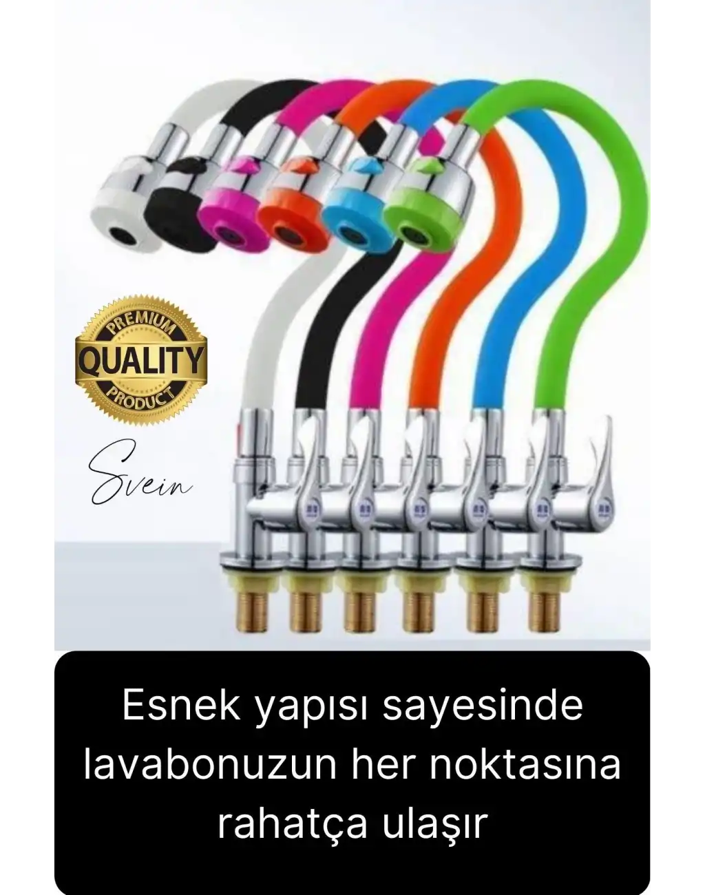 Premium Esnek Spiralli Akrobat Fonksiyonel Batarya Lavabo Musluk Borusu Evye Ayarlanabilir Kademeli