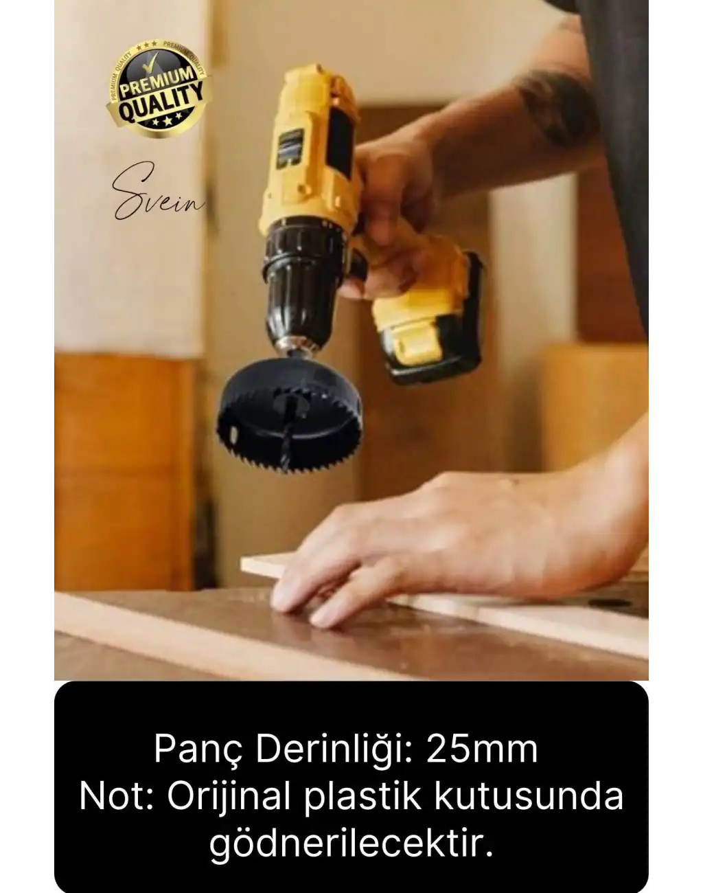 Premium Kalite 8 Parça Buat Delik Açma Testeresi Panç Seti Alçıpan Kartonpiyer Mobilya Ahşap Mdf