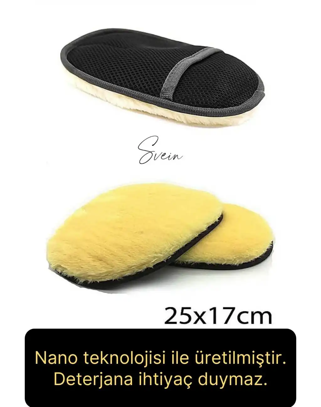 Premium Hassas Araba Yıkama Eldiveni Yünlü Oto Çizmez Dış Yüzey Araç Yıkama Süngeri Nano Teknoloji