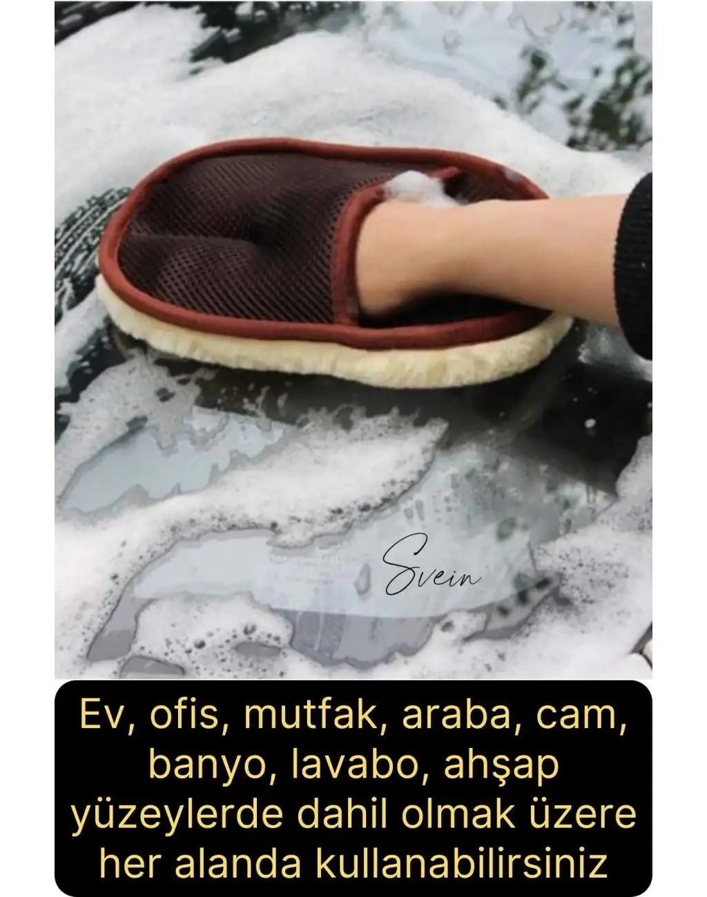 Premium Hassas Araba Yıkama Eldiveni Yünlü Oto Çizmez Dış Yüzey Araç Yıkama Süngeri Nano Teknoloji