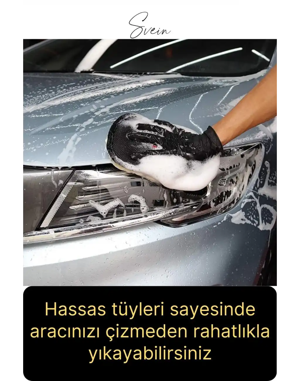 Premium Hassas Araba Yıkama Eldiveni Yünlü Oto Çizmez Dış Yüzey Araç Yıkama Süngeri Nano Teknoloji