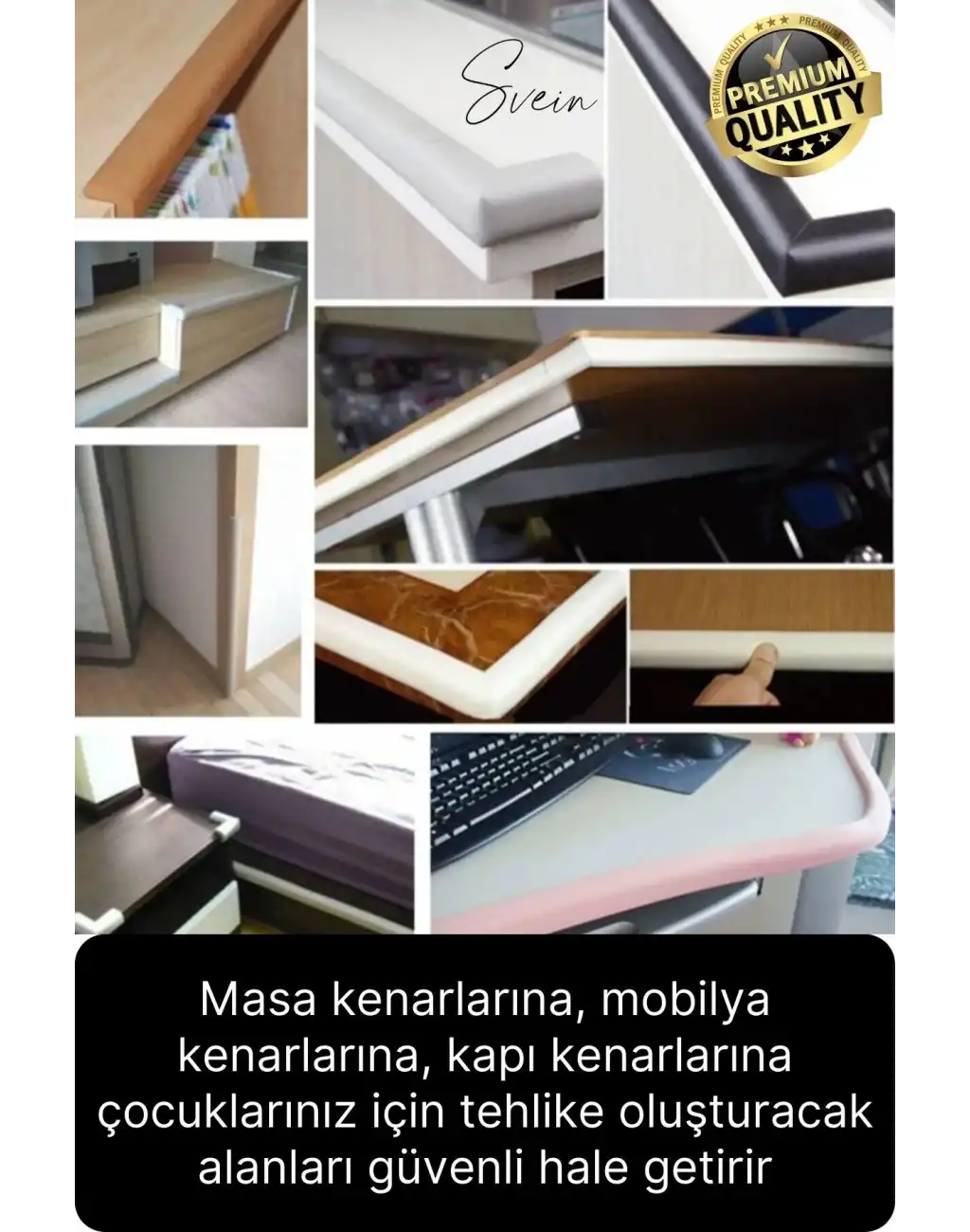 Şerit Masa Kenar Köşe Koruyucu Kauçuk Çocuk Çarpma Darbe Önleyici Tampon Yumuşak Sehpa Masa 2 Metre