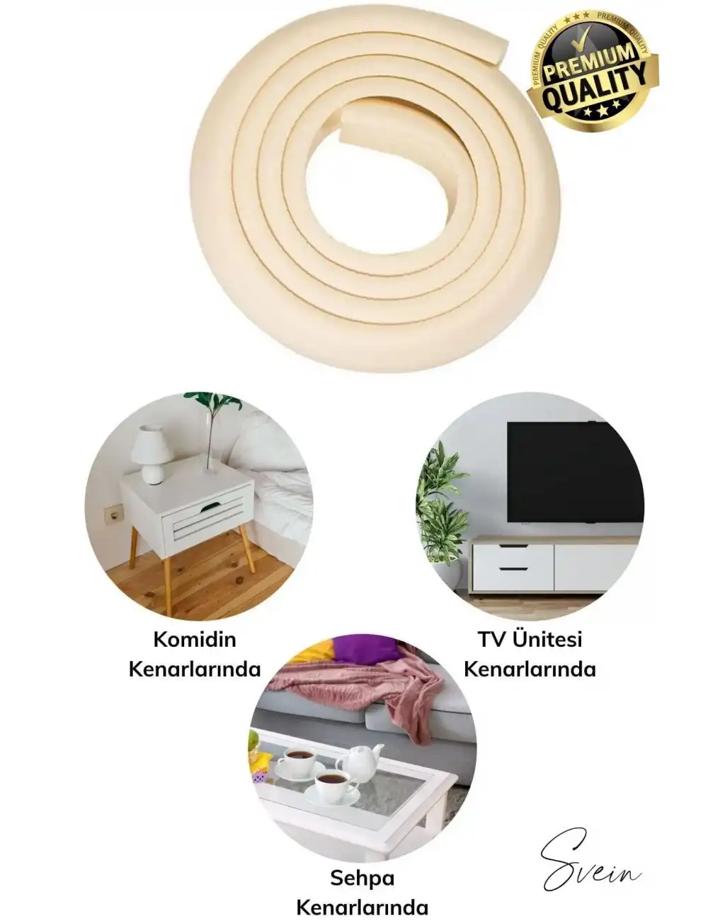 Şerit Masa Kenar Köşe Koruyucu Kauçuk Çocuk Çarpma Darbe Önleyici Tampon Yumuşak Sehpa Masa 2 Metre