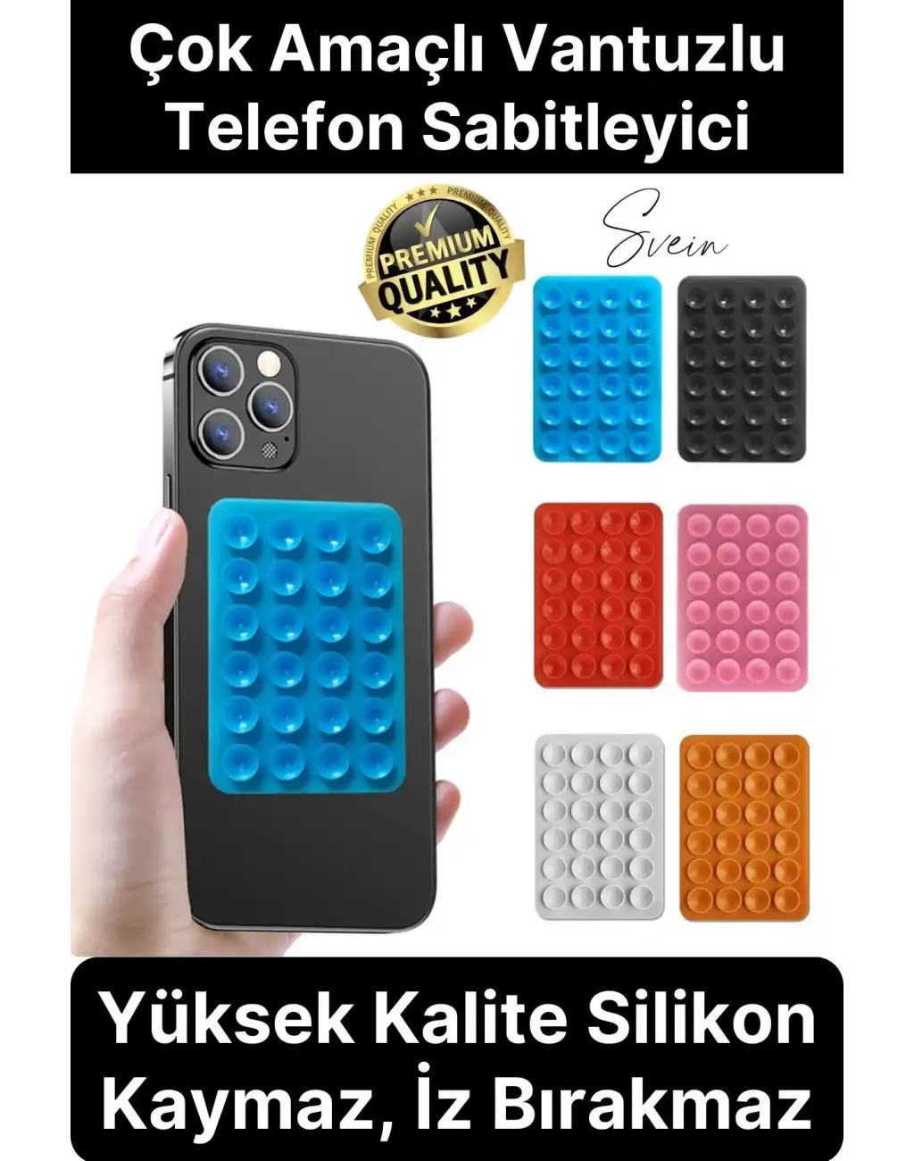 Vantuzlu Pratik Otomobil Araba Torpido Cep Telefonu Sabitleme Pedi Tutucu Güçlü Sağlam Motosiklet