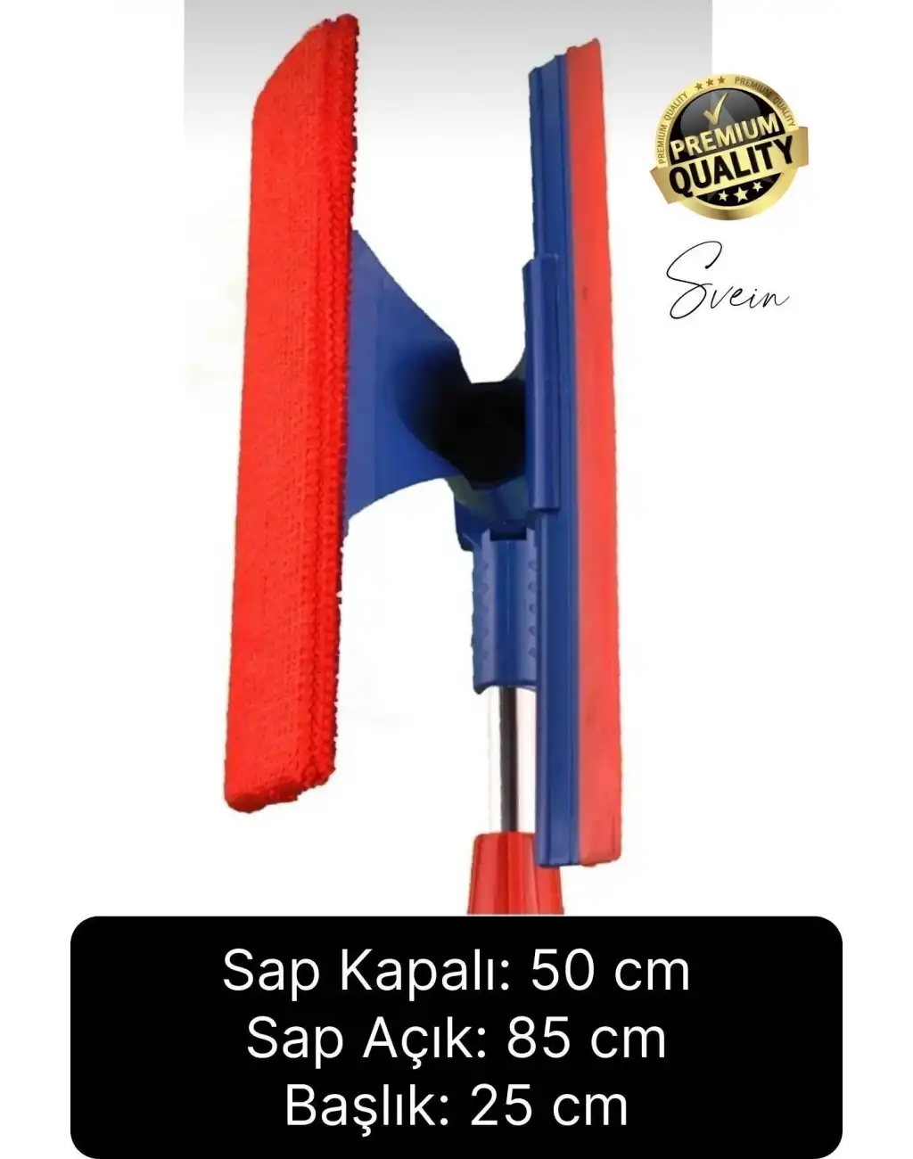 Teleskopik Çift Taraflı Pratik Cam Duvar Fayans Silme Aparatı Çekçekli Mop Uzayabilen Pencere