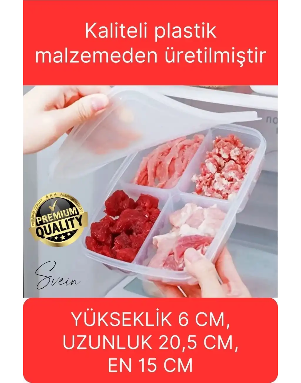 10 Adet 1 Lt 4 Bölmeli Difriz Dondurulmuş Öğünlük Et Sebze Saklama Kabı Derin Dondurucu Organizer