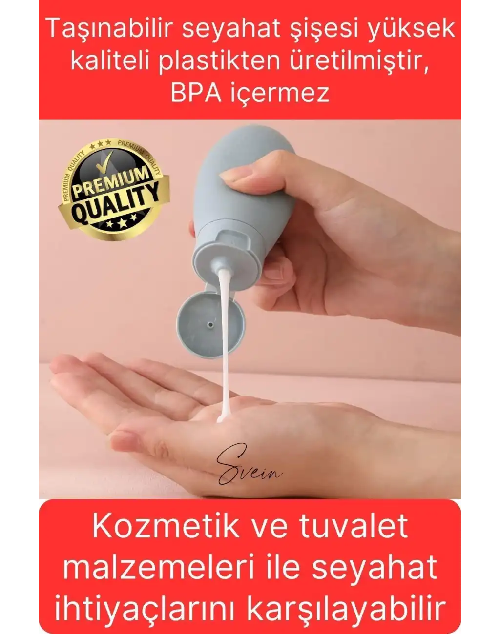 3 Adet Seyahat Şişesi Seti Krem Şampuan Saç Kremi Doldurulabilir Patlamaz Sızdırmaz Taşınabilir