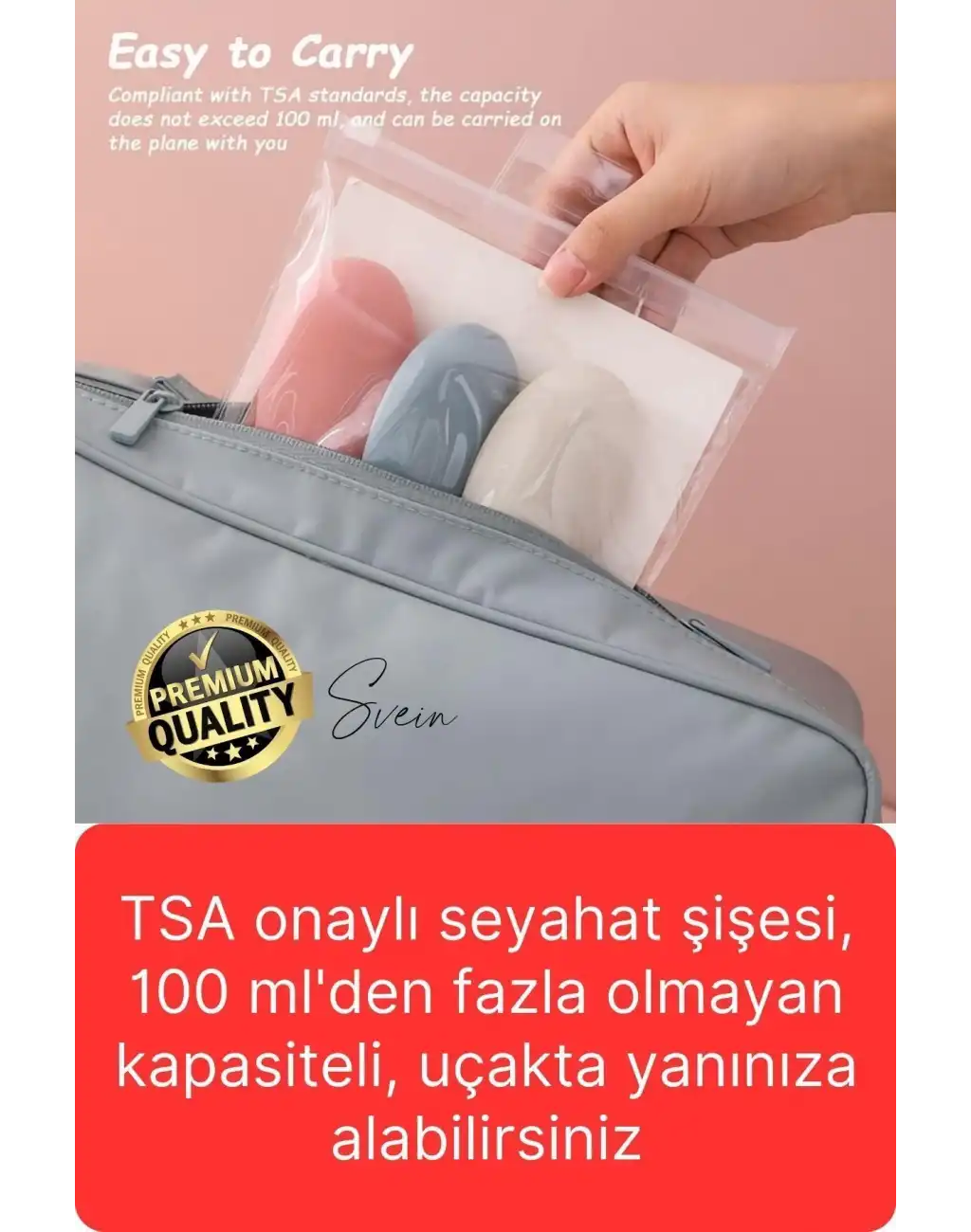 3 Adet Seyahat Şişesi Seti Krem Şampuan Saç Kremi Doldurulabilir Patlamaz Sızdırmaz Taşınabilir