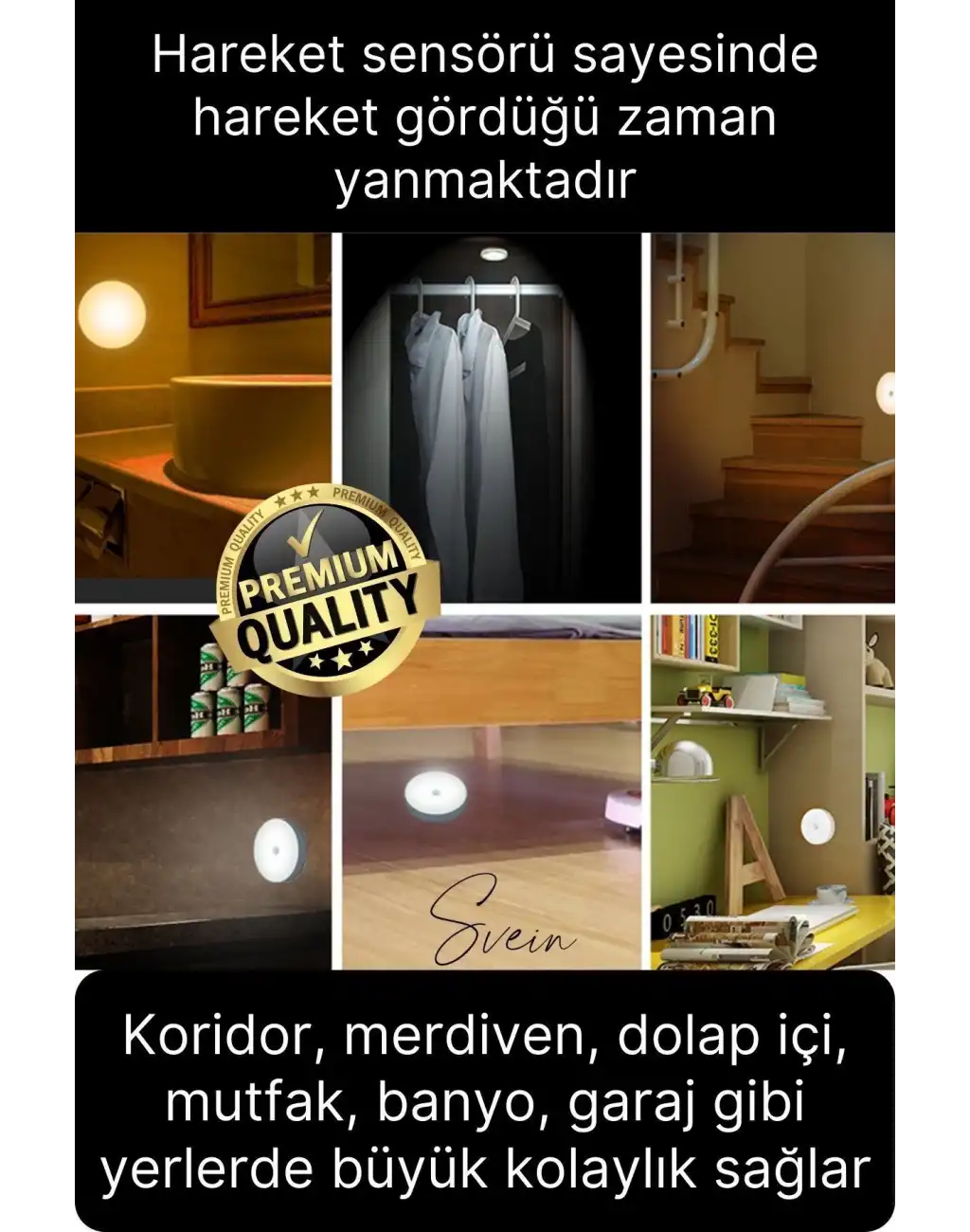 Premium Hareket Sensörlü Mini USB Şarjlı Led Işık Gece Lambası Koridor Bahçe Garaj Dolap Aydınlatma