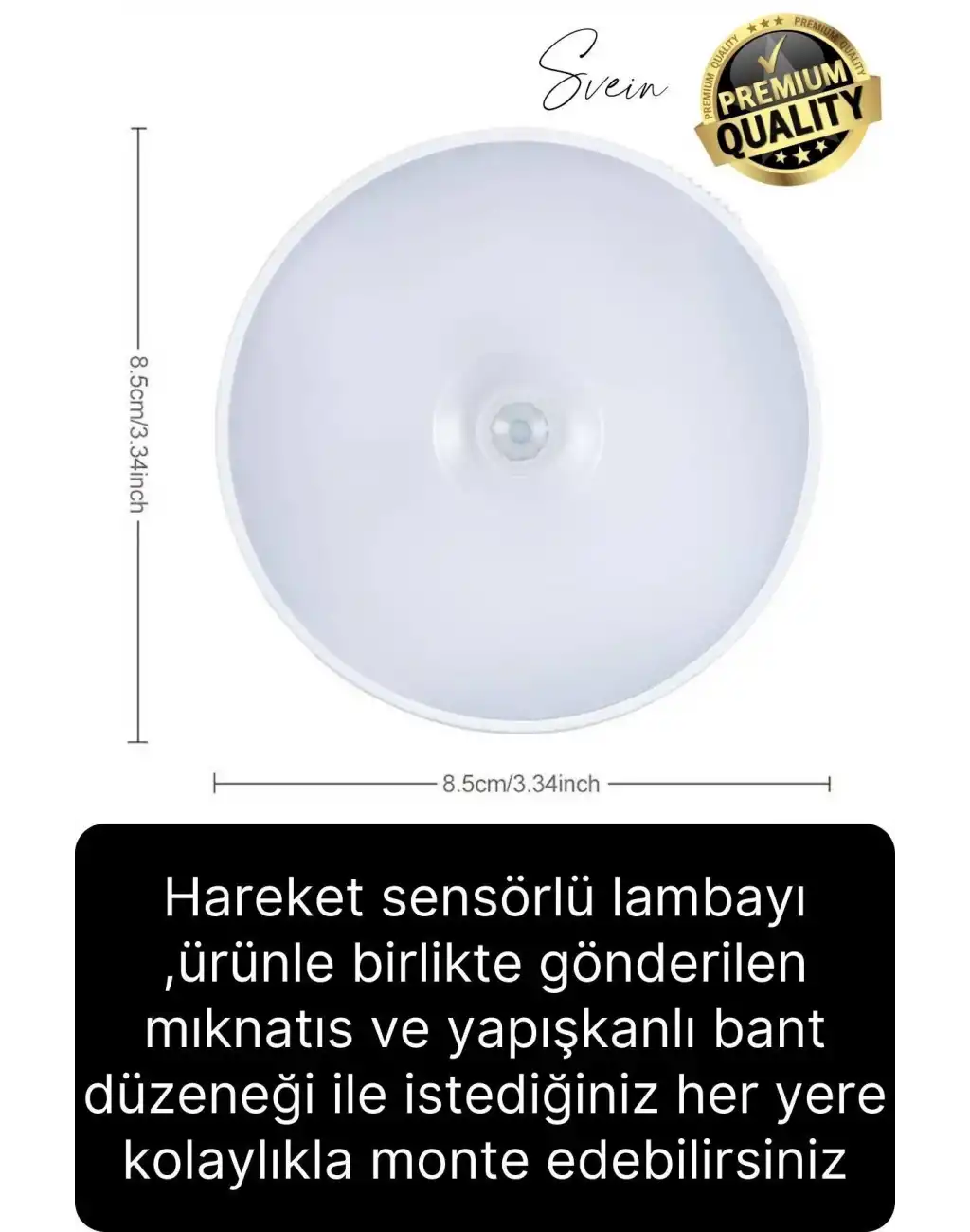 Premium Hareket Sensörlü Mini USB Şarjlı Led Işık Gece Lambası Koridor Bahçe Garaj Dolap Aydınlatma