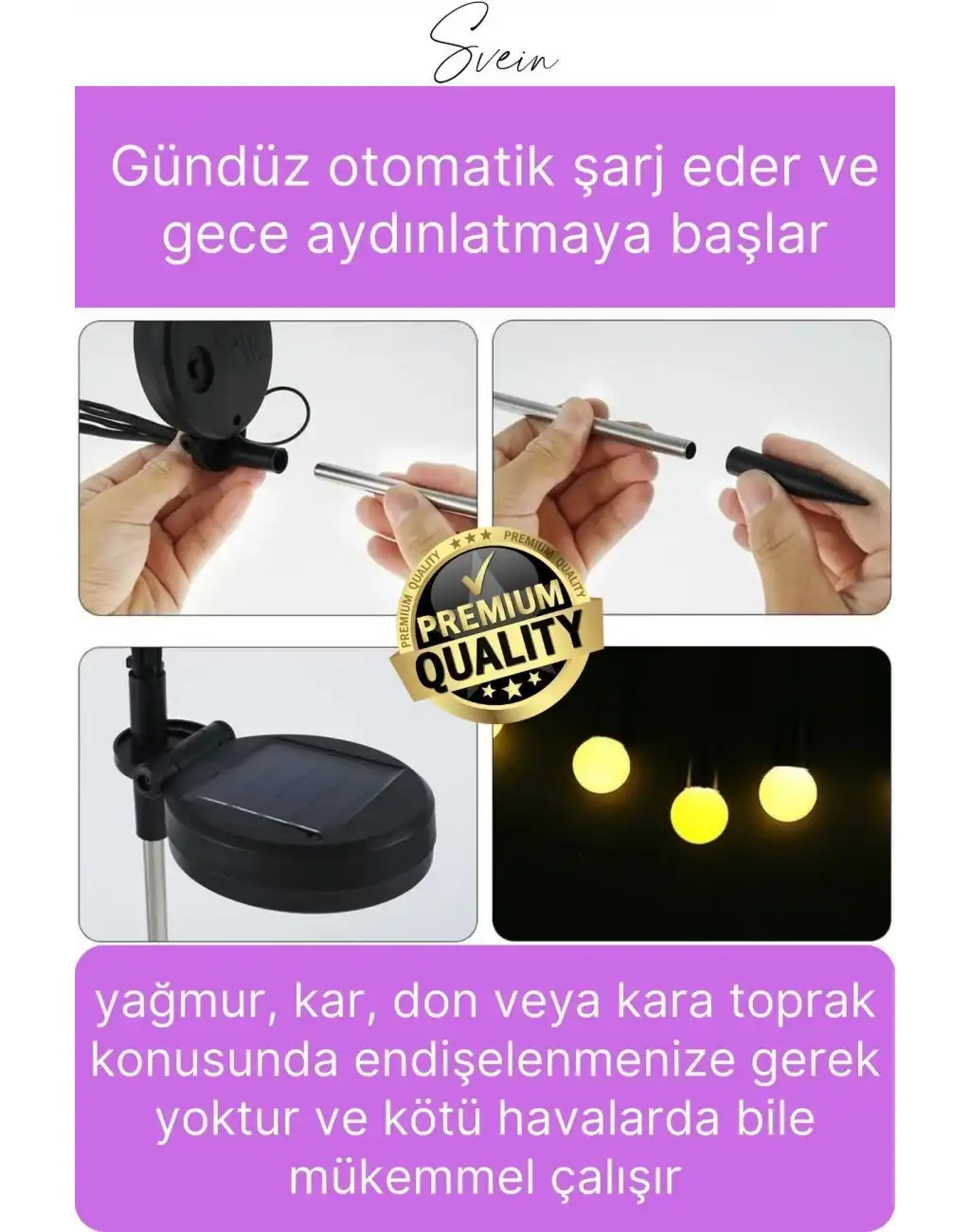 Premium Güneş Enerjili Solar Dış Mekan Su Geçirmez Bahçe Peyzaj Aydınlatma Süs Led Işık Saçaklı