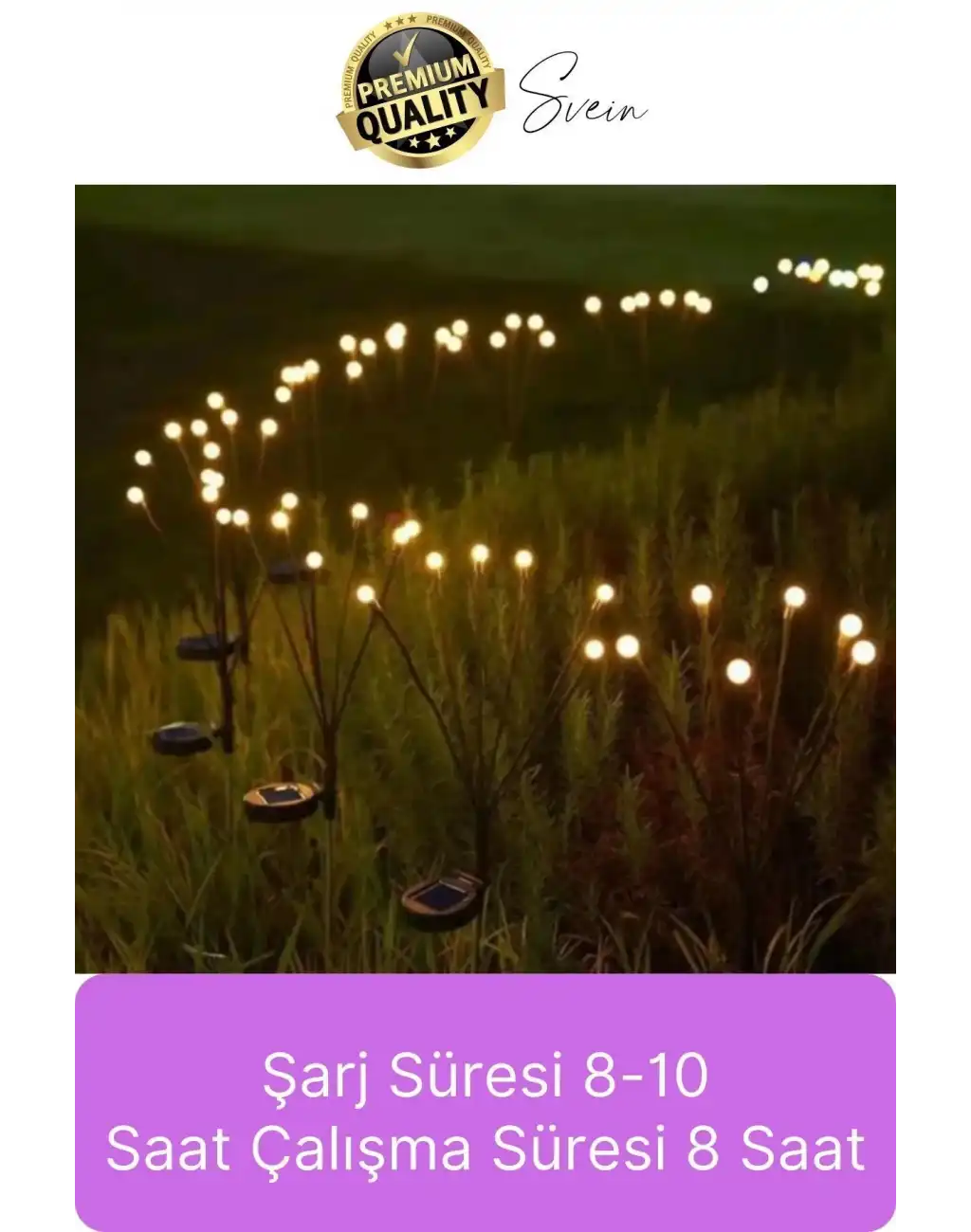 Premium Güneş Enerjili Solar Dış Mekan Su Geçirmez Bahçe Peyzaj Aydınlatma Süs Led Işık Saçaklı