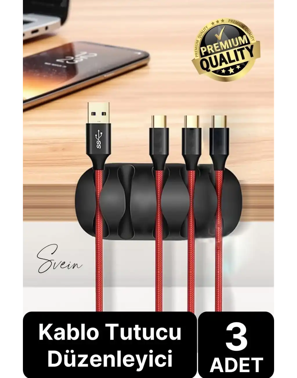 3 Adet 5 Kanallı Kablo Tutucu Sabitleyici Düzenleyici Yapışkanlı Toplayıcı Gizleyici Bant Klips Fiş