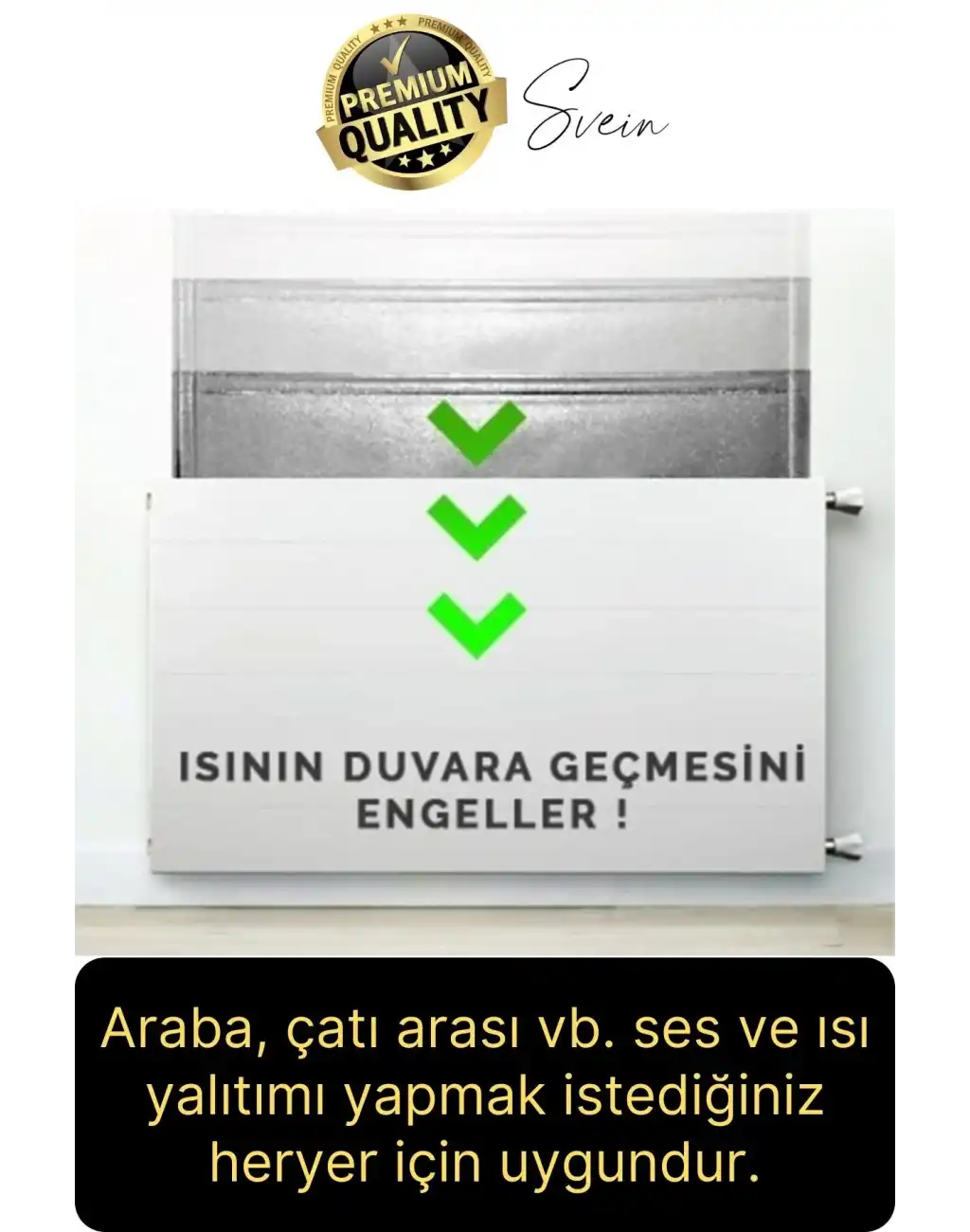 4 Adet Petek Arkası 1 Cm Isı Yalıtım Levhası Radyatör Izolasyon Kalorifer Ev Ofis Tasarruf Arkalığı