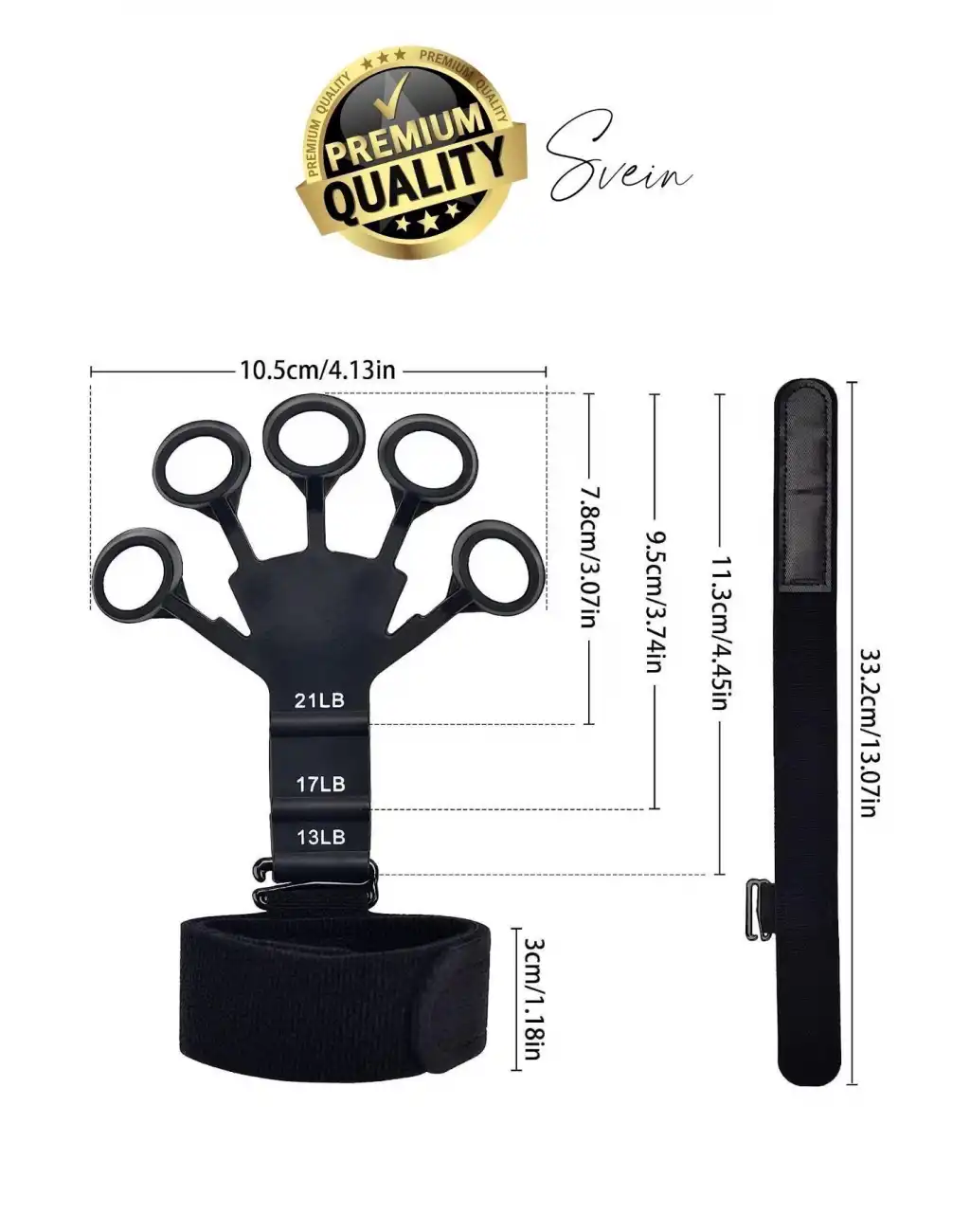 Premium 3 Direnç Seviyeli Parmak Güçlendirici Damar Belirginleştirici Kavrama El Yayı Egzersiz Aleti
