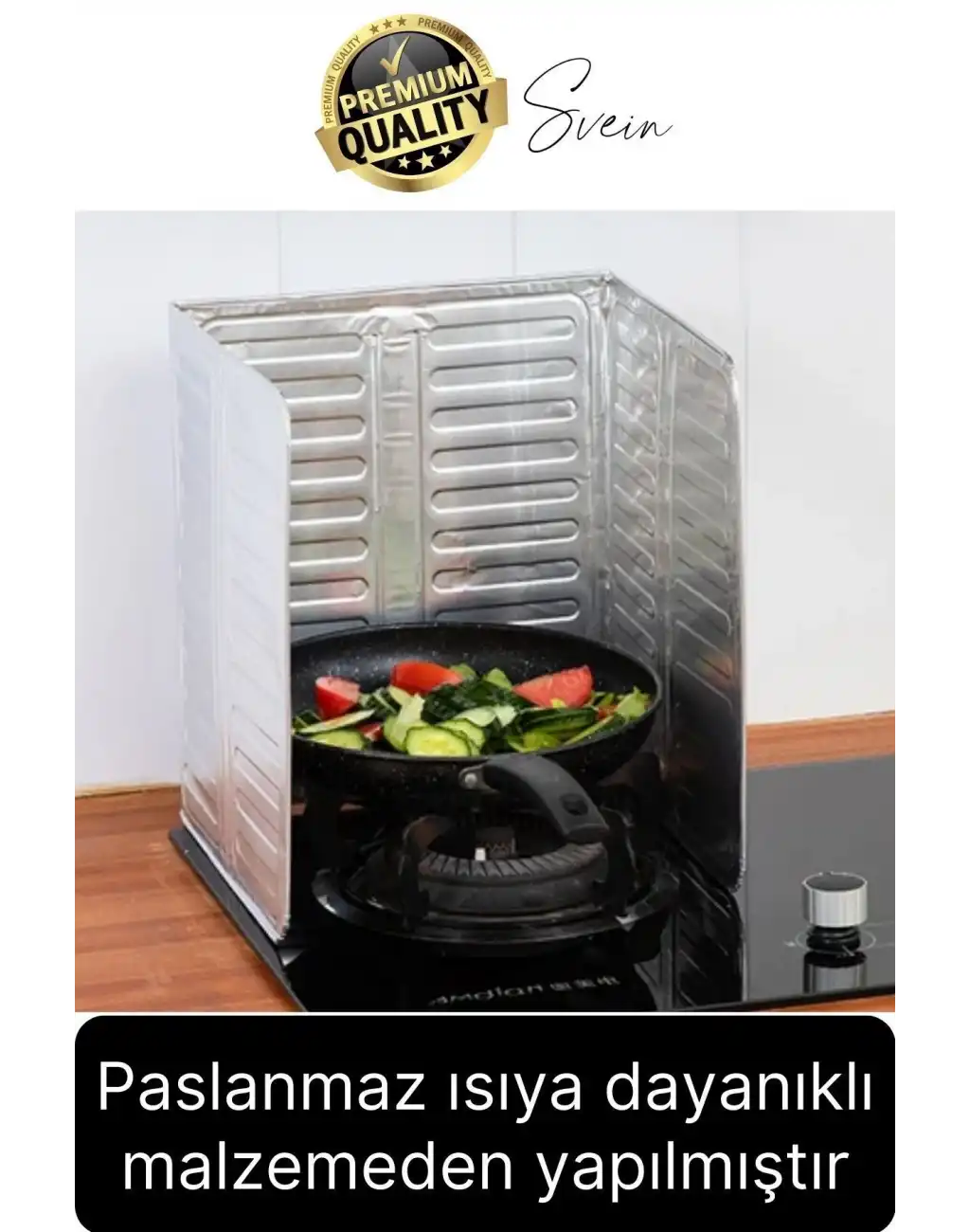 Ocak Fırın Arkası Yağ Sıçrama Koruyucu Katlanır Alüminyum Levha Rüzgar Önleyici Panel Folyo Plaka