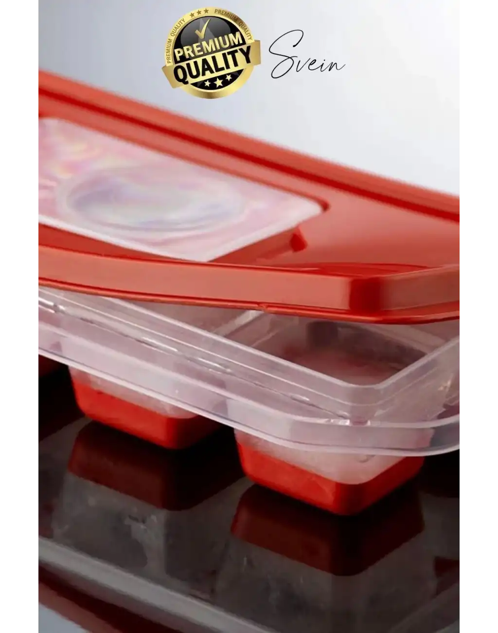 Premium 12 Bölmeli Pratik Bas Çıkar Silikon Buzluk Yapışmaz Kalıp Sızdırmaz Kapaklı Hava Geçirmez