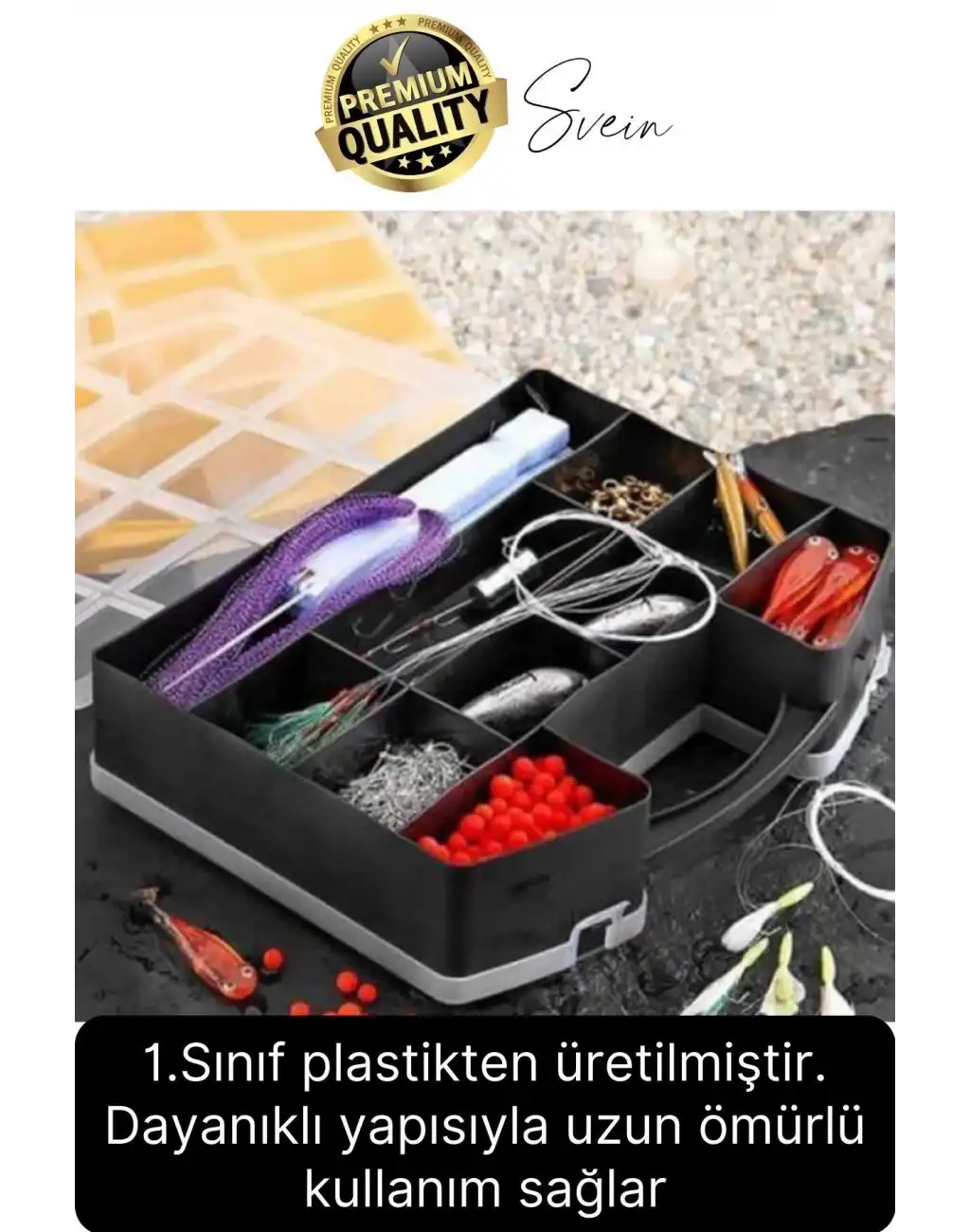 Premium Çift Taraflı Vida Çivi Balıkçı Malzeme Organizer Çanta 22 Gözlü Bölmeli Şeffaf Kilitli Kapak