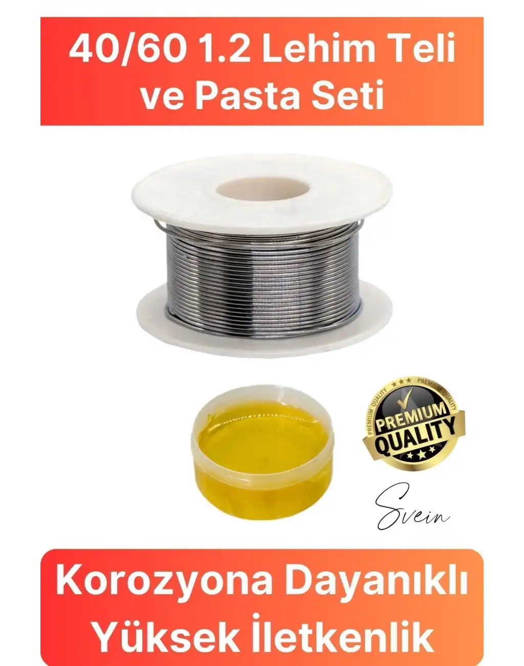 A Kalite 40/60 1.2 Lehim Teli ve Pasta Seti Kolay Eriyen Tam İletken Elektronik Devre Sabitleme