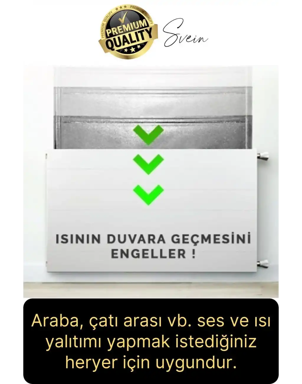 1 Adet Petek Arkası 1 Cm Isı Yalıtım Levhası Radyatör İzolasyon Kalorifer Ev Ofis Tasarruf Arkalığı