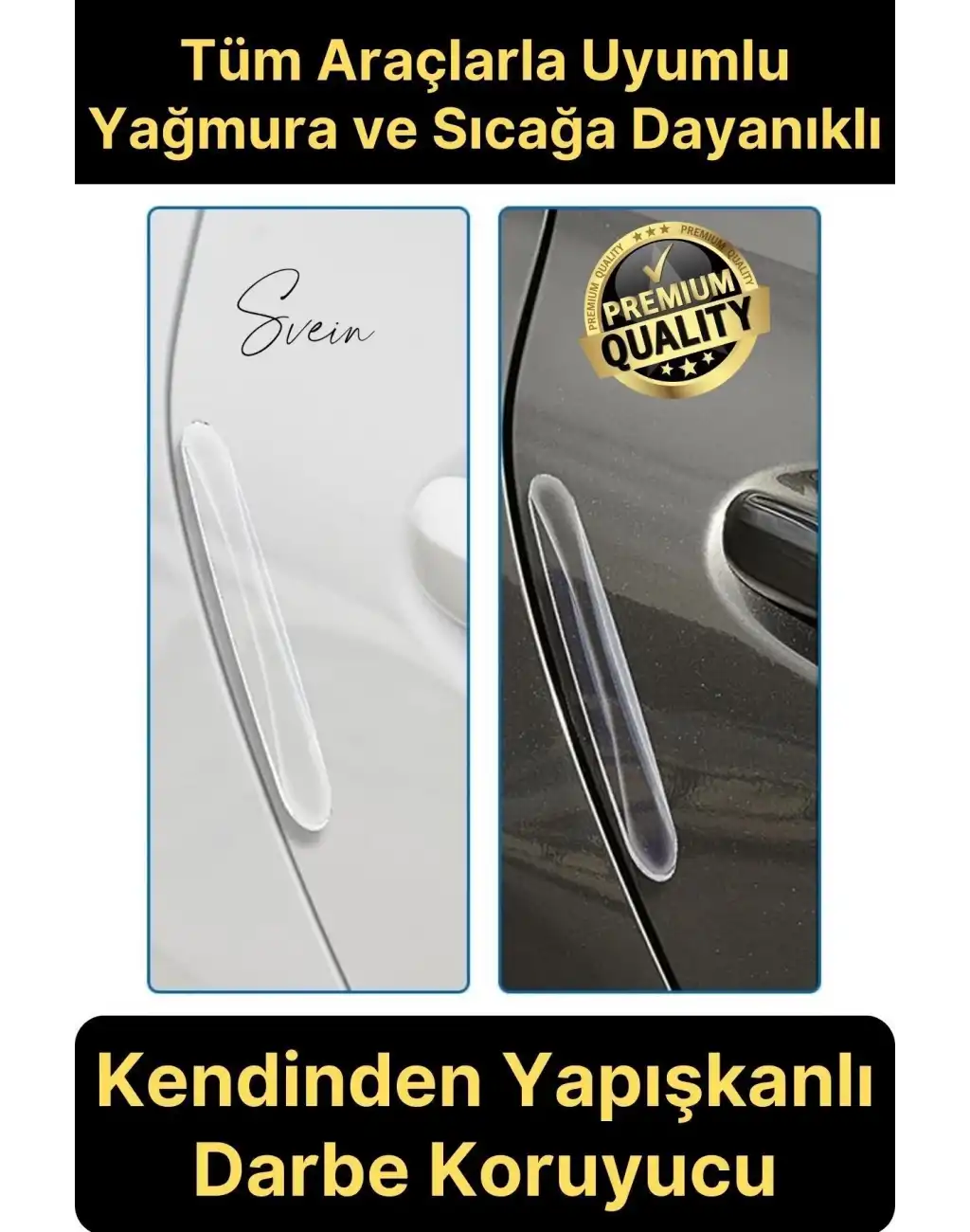 Güçlü Kalın Silikon Oto Darbe Çizik Koruyucu Şeffaf Kendiliğinden Yapışkanlı Bant Kapı Kolu Sürtme