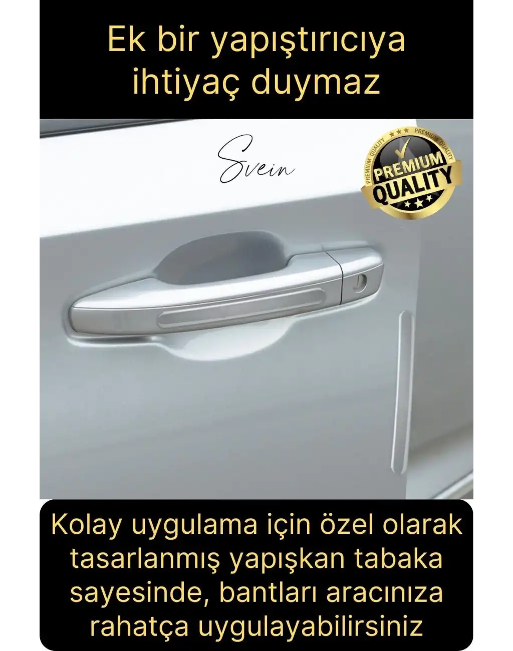 Güçlü Kalın Silikon Oto Darbe Çizik Koruyucu Şeffaf Kendiliğinden Yapışkanlı Bant Kapı Kolu Sürtme