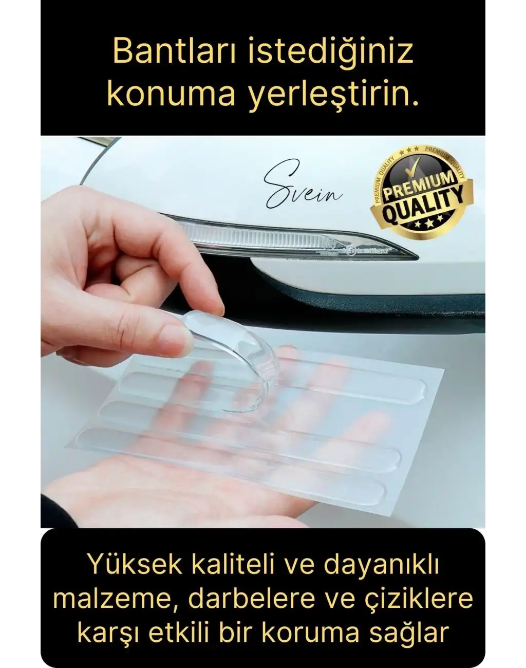 Güçlü Kalın Silikon Oto Darbe Çizik Koruyucu Şeffaf Kendiliğinden Yapışkanlı Bant Kapı Kolu Sürtme