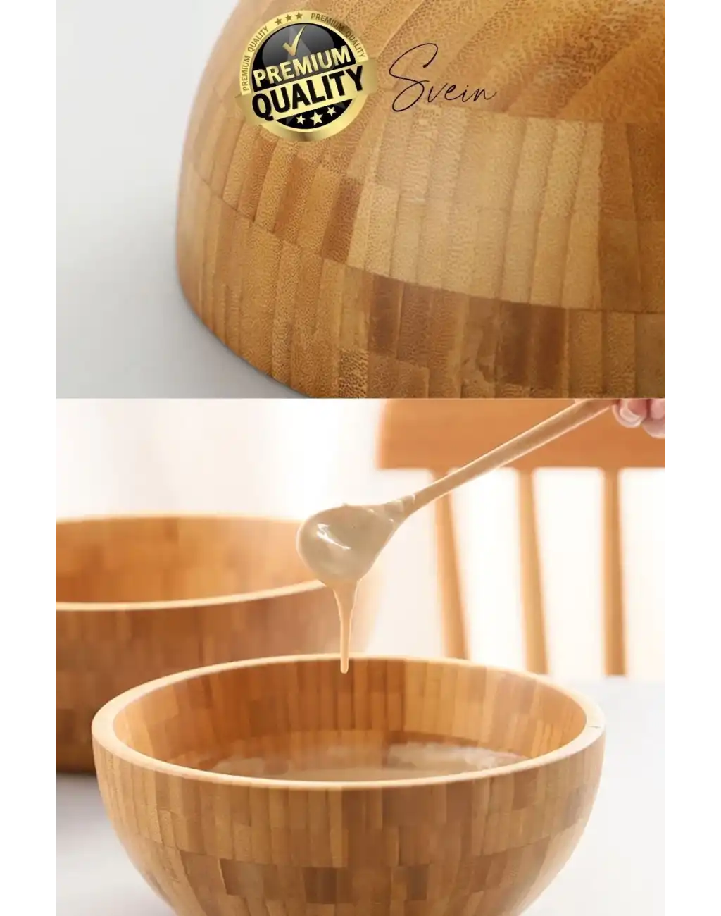 Özel Üretim 20 cm Bambu Kase Doğal Sağlıklı Makarna Salata Meyve Yemek Tabağı Servis Ahşap Çerezlik