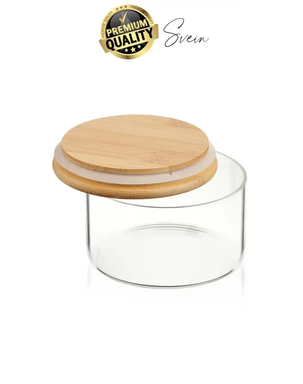 Premium Bambu Kapaklı Hava Geçirmez Sızdırmaz Küçük Cam Kavanoz Şeffaf 200 ml Yulaf Kahve Baharat