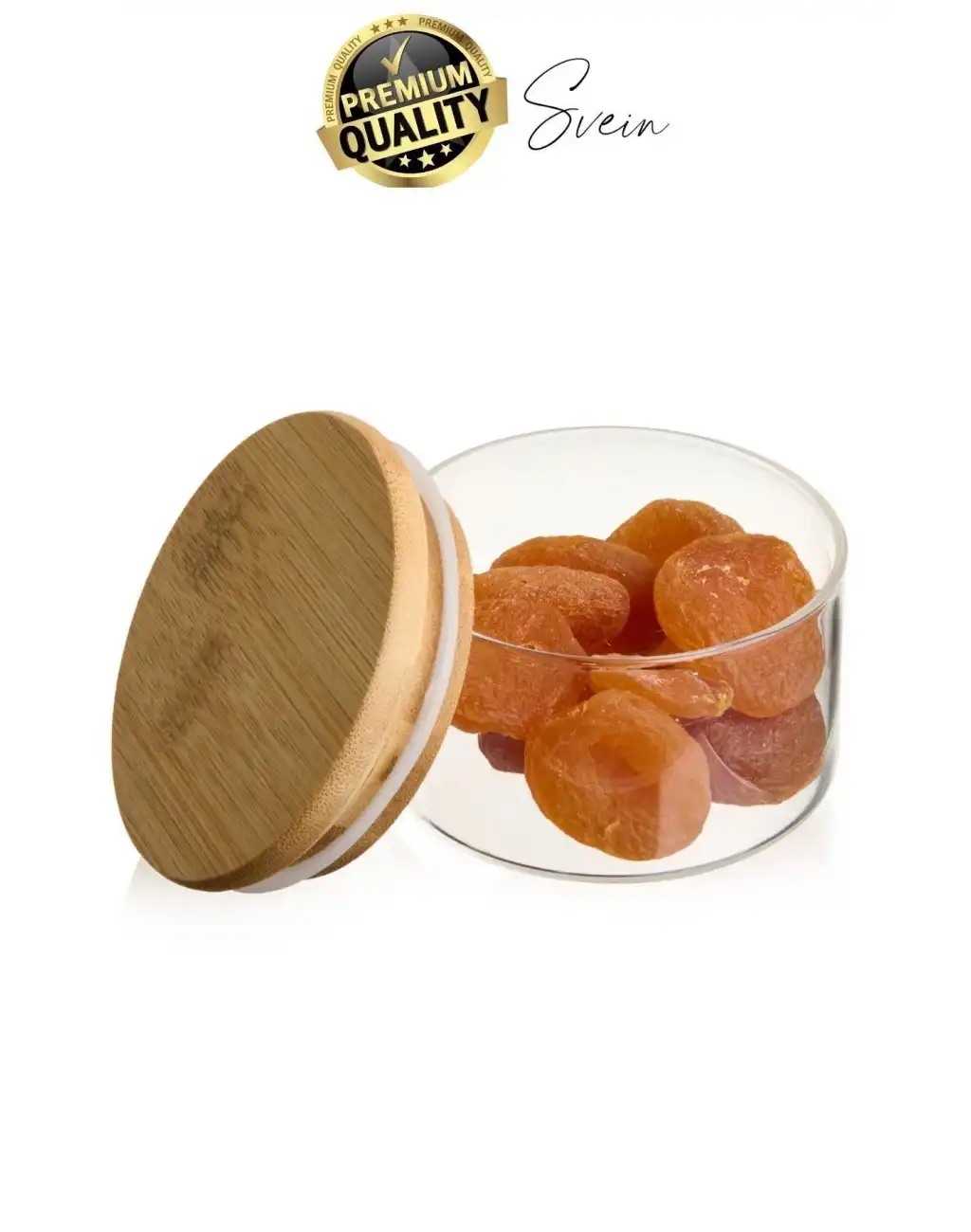 Premium Bambu Kapaklı Hava Geçirmez Sızdırmaz Küçük Cam Kavanoz Şeffaf 200 ml Yulaf Kahve Baharat