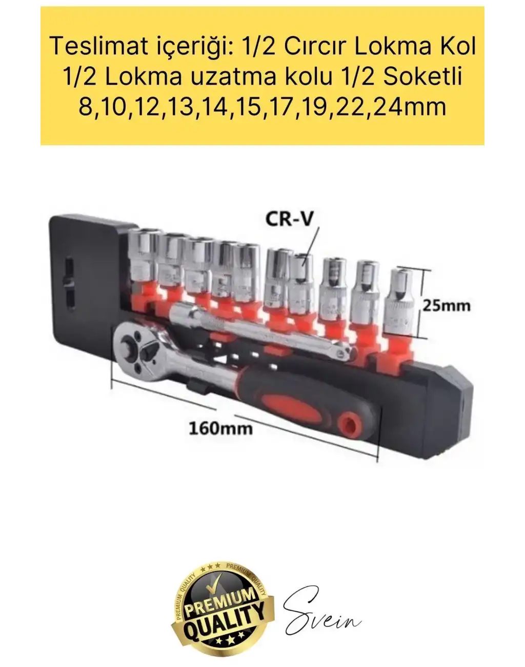 Premium 12 Parça Lokma Anahtar Takımı Cırcırlı Seti Standlı Otomatik Ayarlı Kilitli Mandallı Somun
