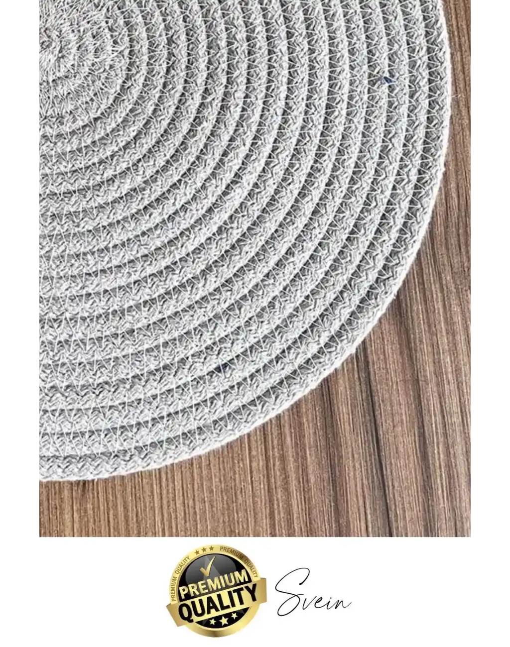 6 Adet Deluxe Krem Jüt Supla Sunum Amerikan Servis Sunum Tabak Tava Altlığı Kumaş Runner Örme Yanmaz