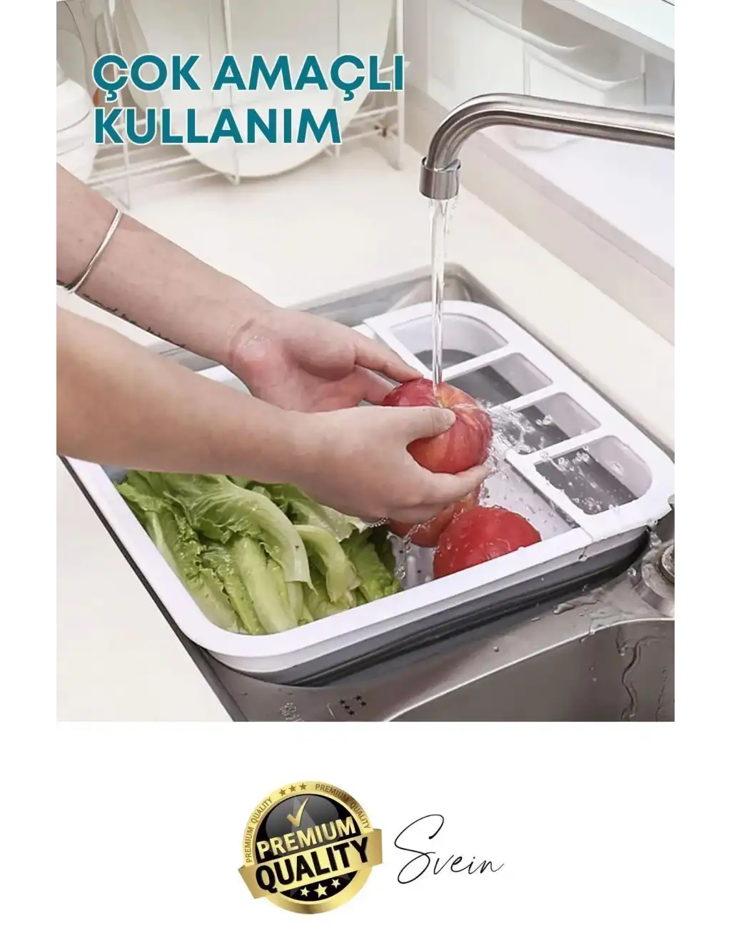 Pratik Katlanabilen Ayarlı Silikon Beyaz Bulaşıklık Kurutmalık Sepet Çatal Kaşık Hazneli Süzgeçli