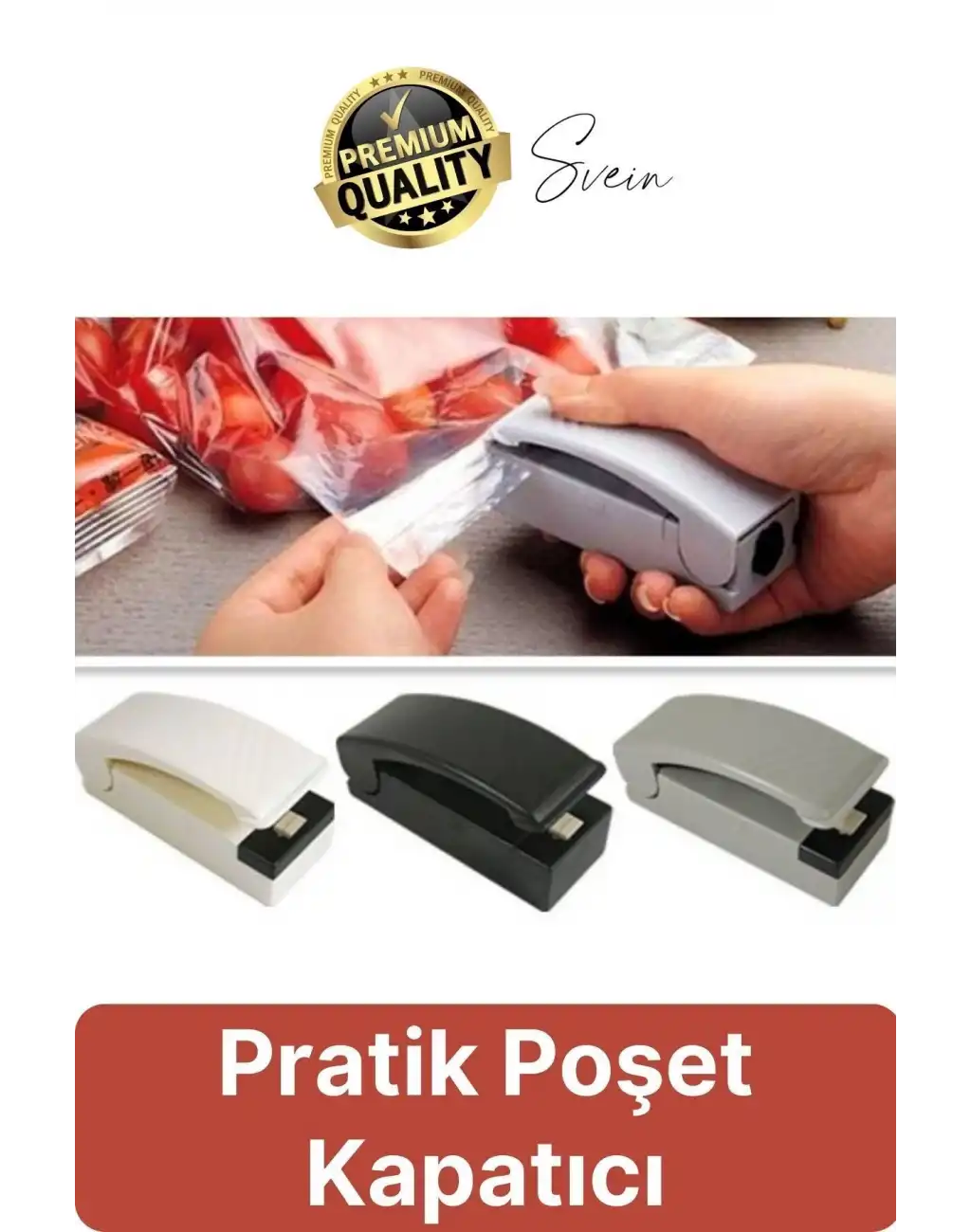 Plastik Poşet Kapatıcı Mühürlü Gıda Sızdırmaz Ambalaj Makinesi Atıştırmalık Paketlik Klipsli Saklama