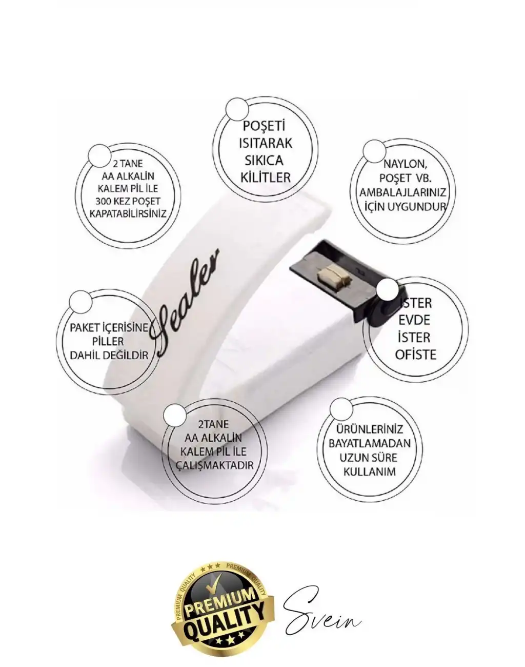 Plastik Poşet Kapatıcı Mühürlü Gıda Sızdırmaz Ambalaj Makinesi Atıştırmalık Paketlik Klipsli Saklama